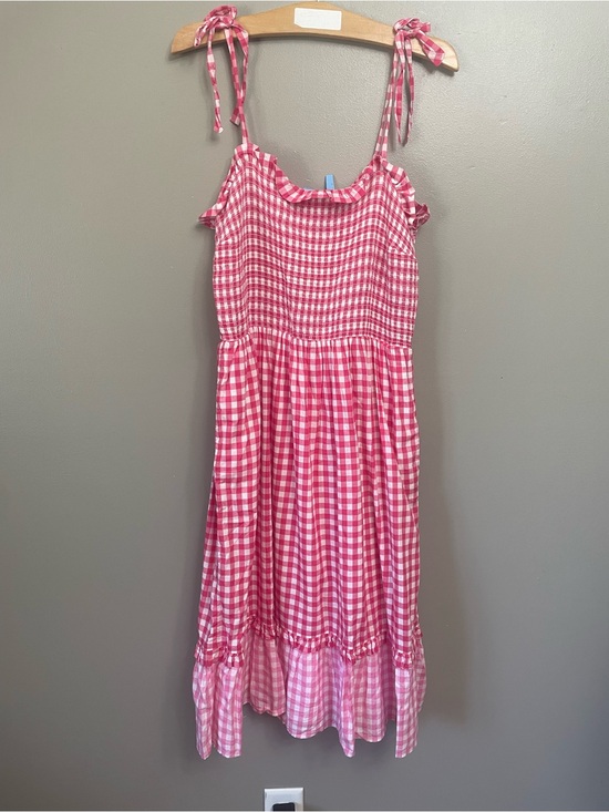 Draper James Dresses & Skirts - Draper James Pink Gingham Smocked Midi Sundress Medium Cottagecore